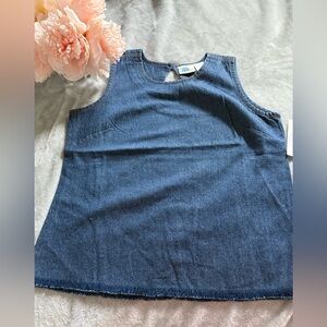 Blue Denim Sleeveless Top